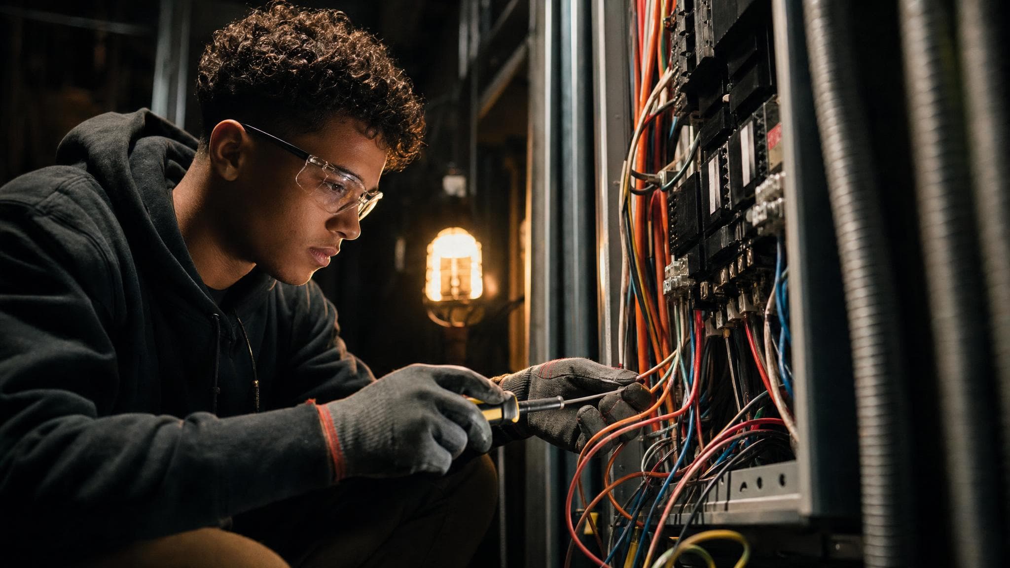 Electrical trade in action